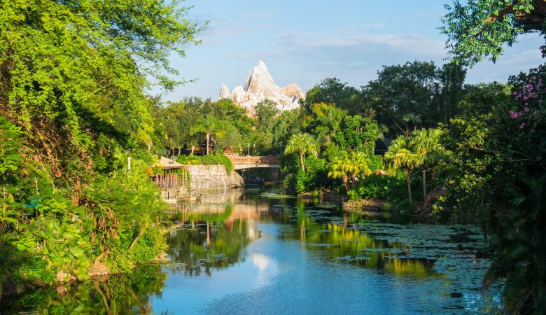 River at Disney’s Animal Kingdom with Expedition Everest in the background