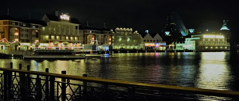 View of Boardwalk at night