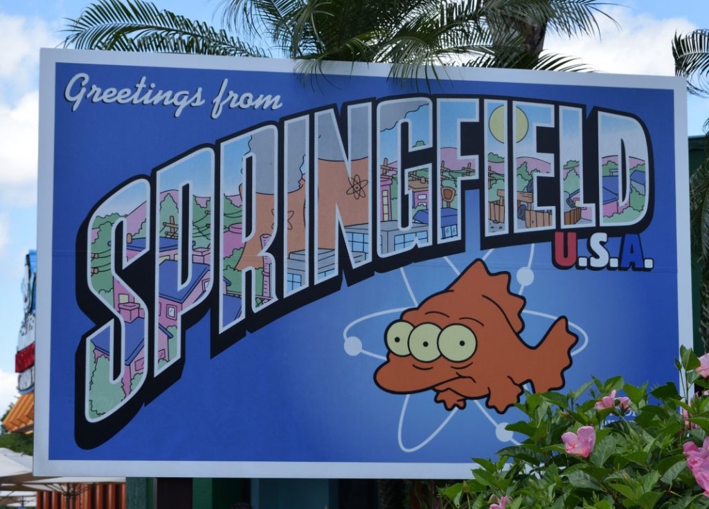 Greetings from Springfield sign