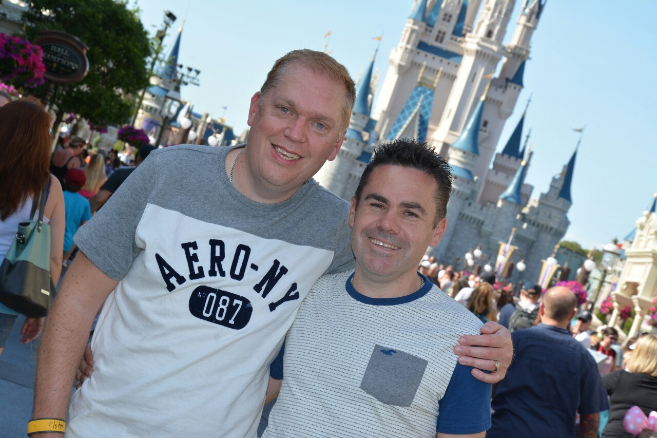 Us in front of the Castle at the Magic Kingdom