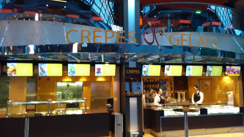 Chocolate shop and restaurant on MSC Meraviglia