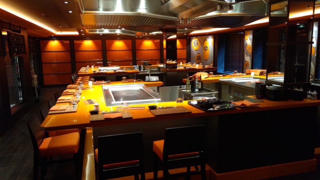 Teppanyaki restaurant on MSC Meraviglia