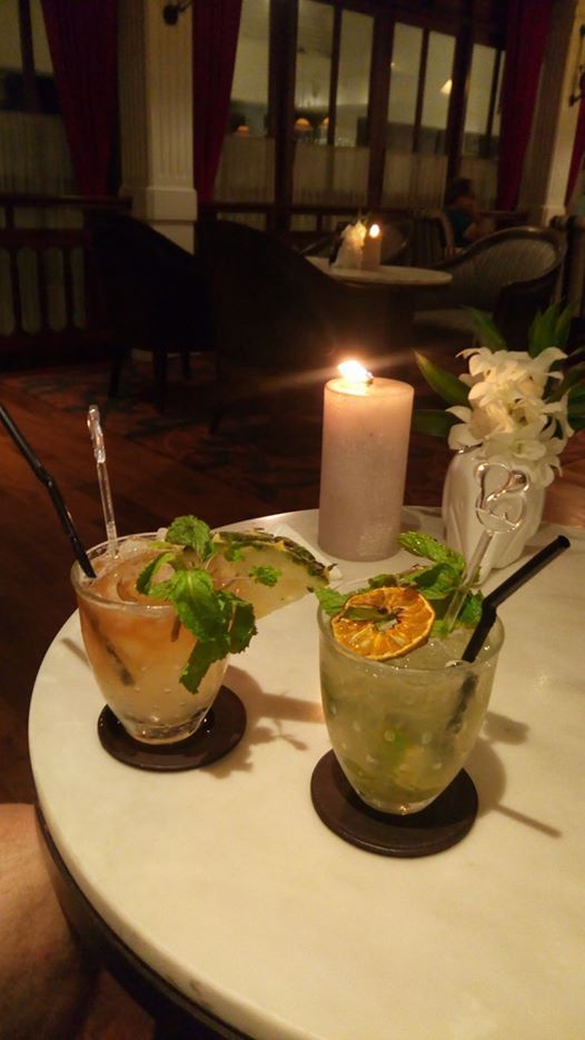 Cocktails on a table in Thailand
