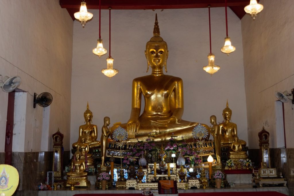 Inside Wat Mahathat Worawihan temple in Phetchaburi 