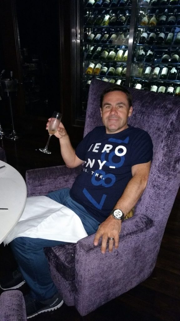 Me in the wine bar