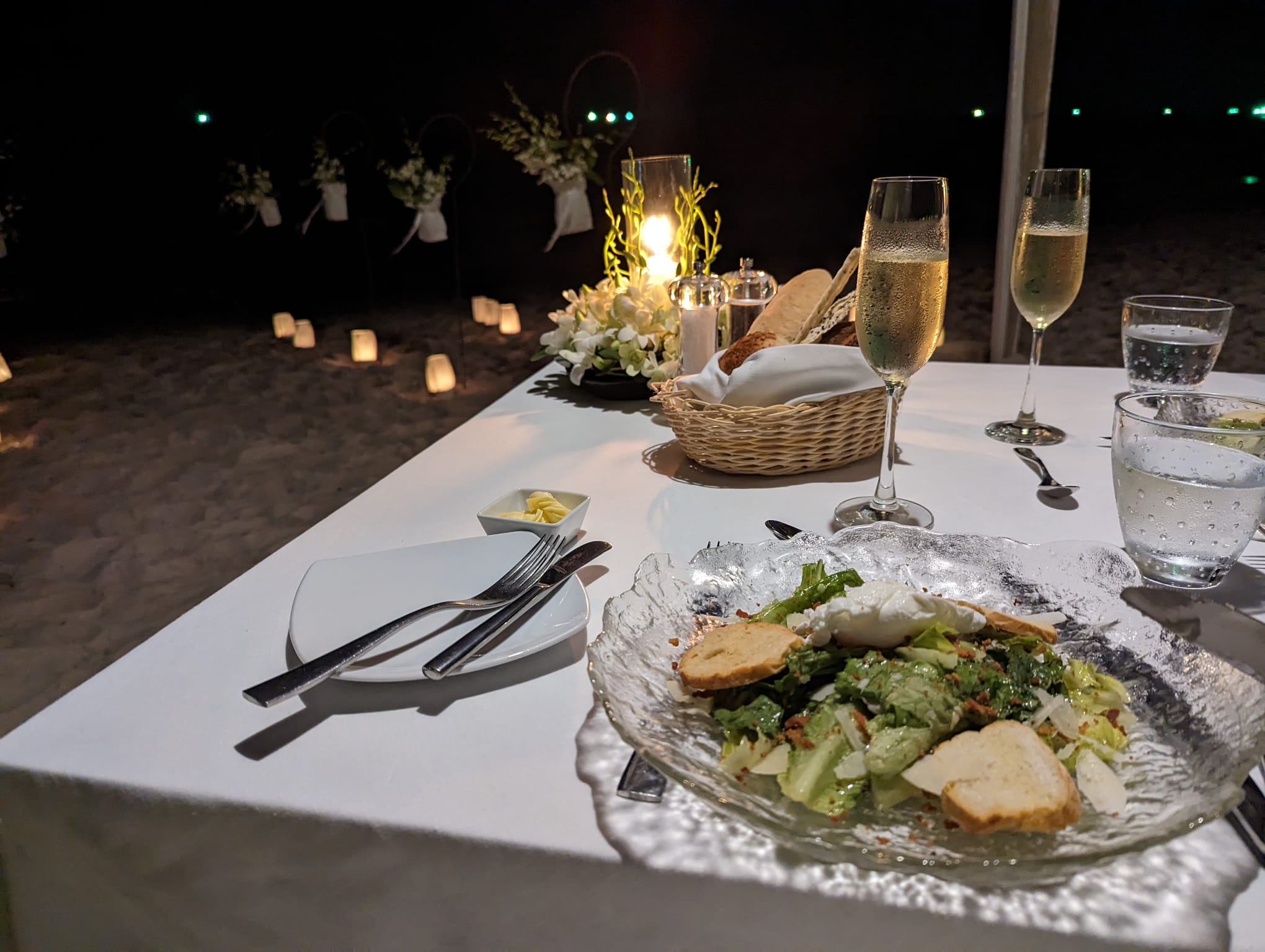 Food at beach dining in Cape Nidhra