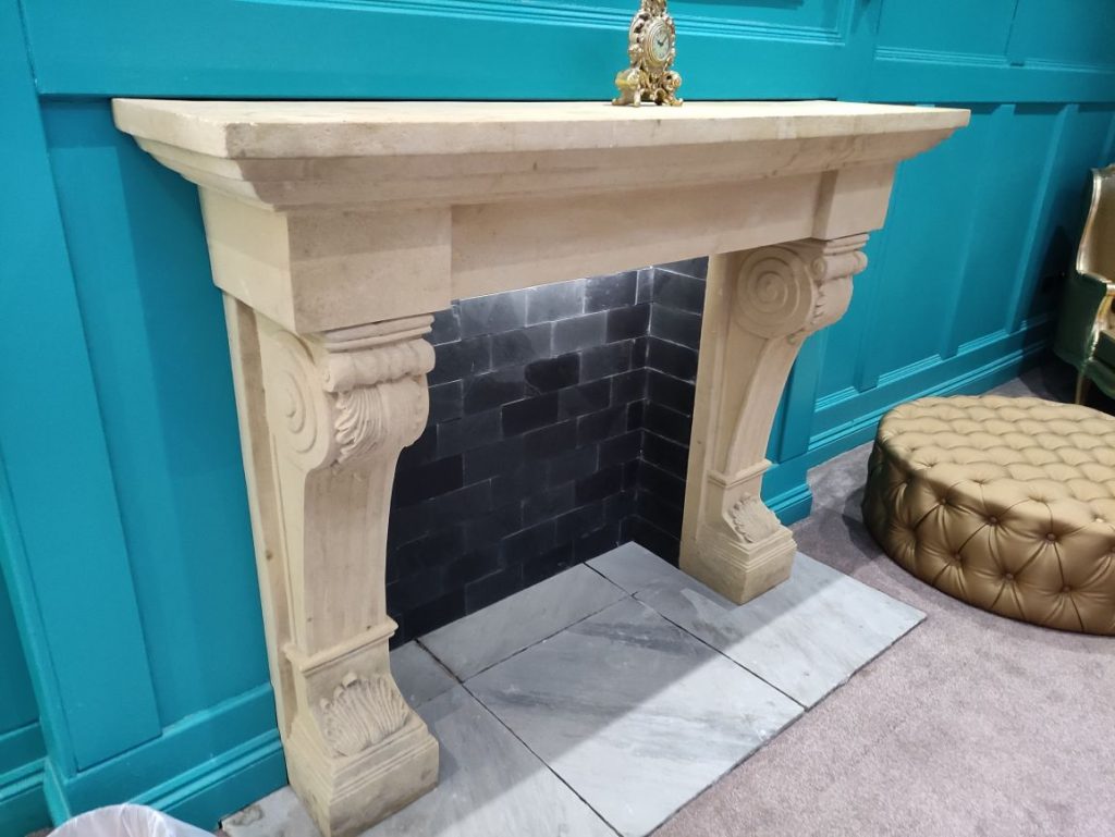 Fireplace in Presidential Suite