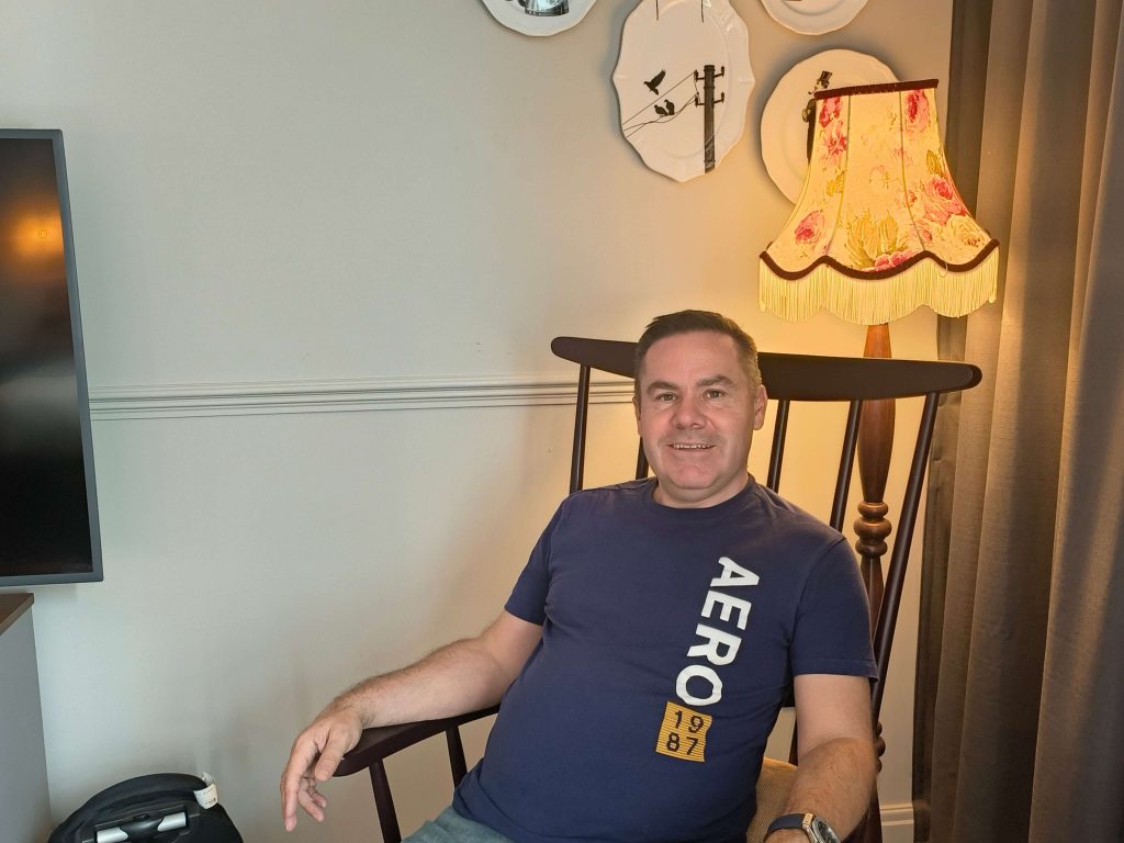 Me in the Hotel Indigo Cardiff room