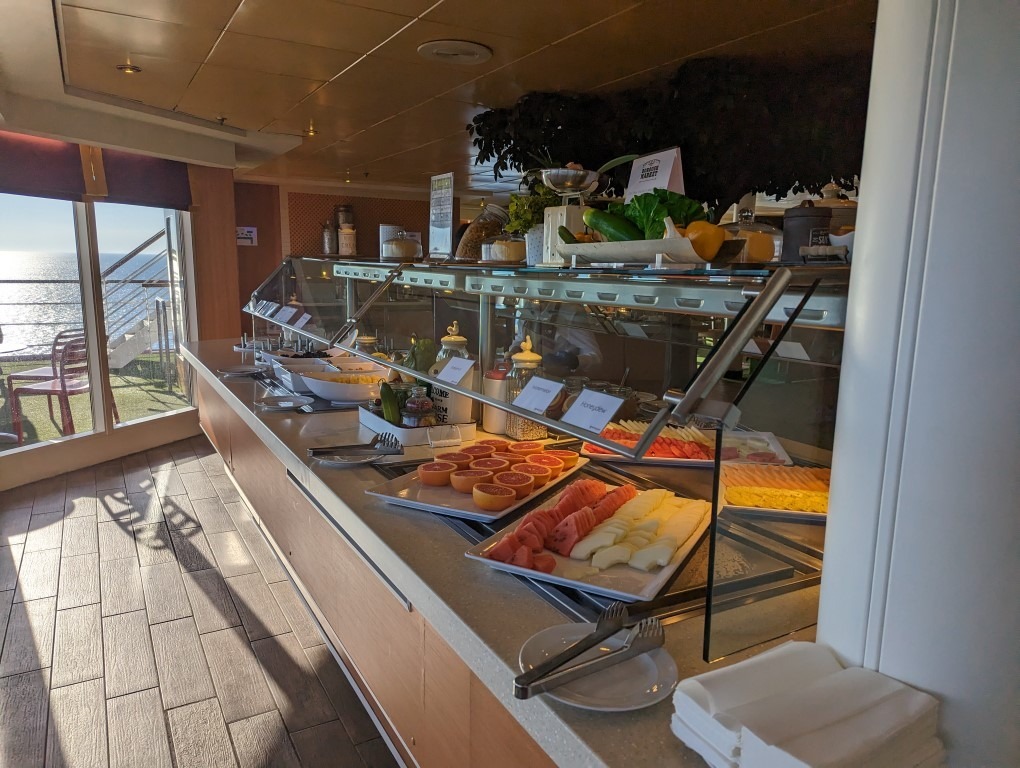 Marketplace buffet restaurant on board Ambassador Ambition