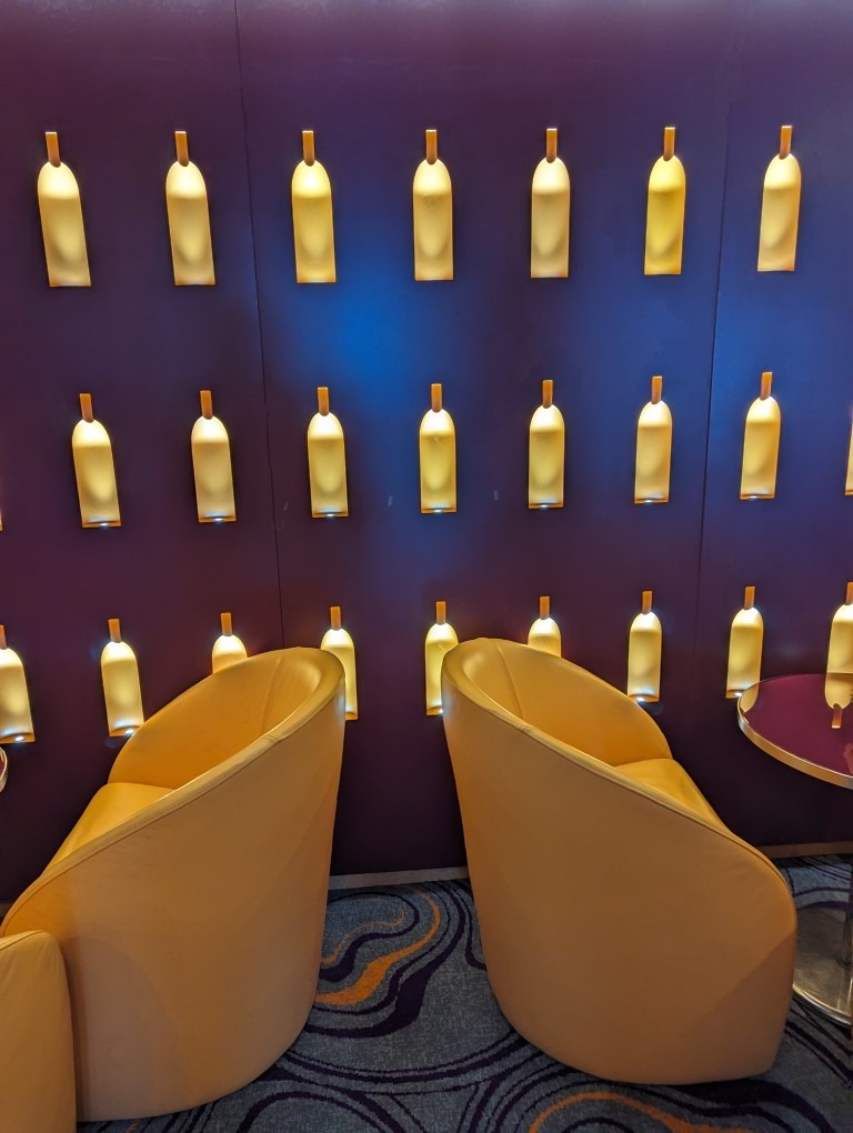 Wine bar on board Ambassador Ambition