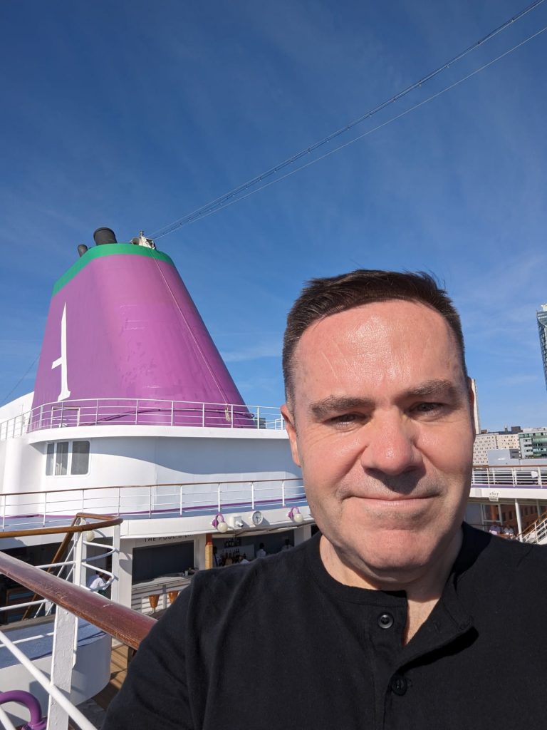 Me on the Ambassador Ambition cruise ship