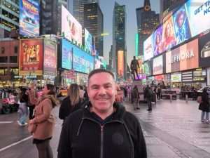 Me in Times Square. One of many things to do in New York.