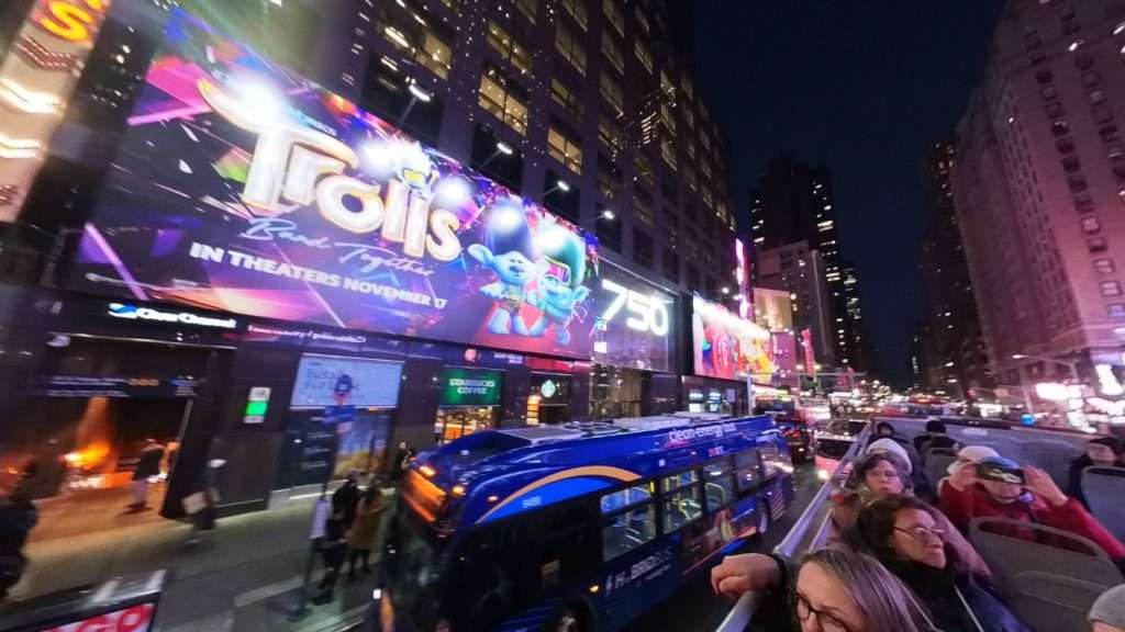 View from Bus Tour at night
