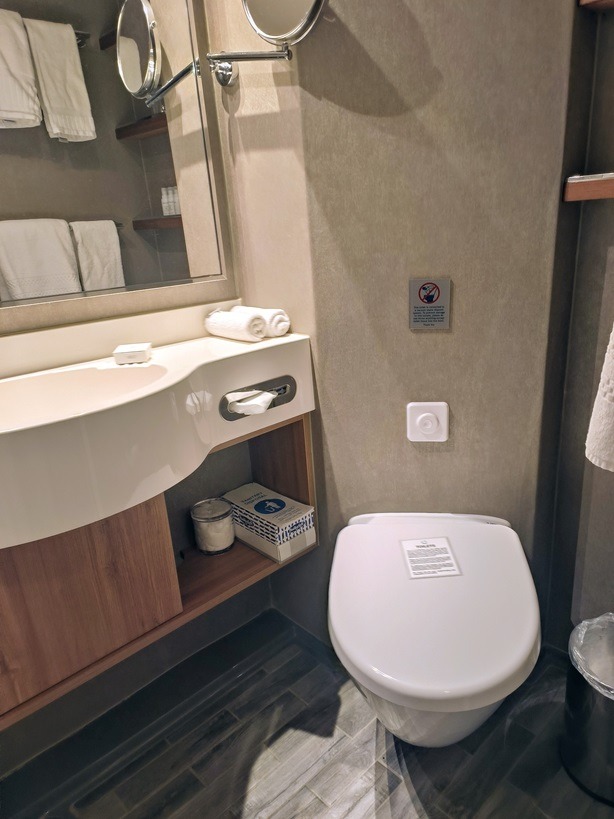 Azamara Pursuit Balcony Cabin Bathroom