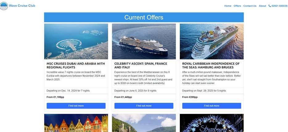 Wave Cruise Club site