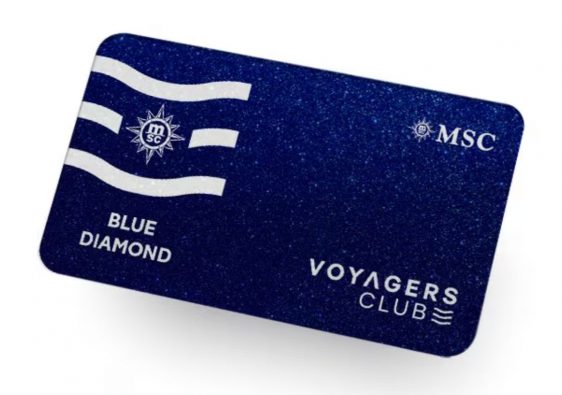 MSC Cruises Voyagers Club Blue Diamond Card