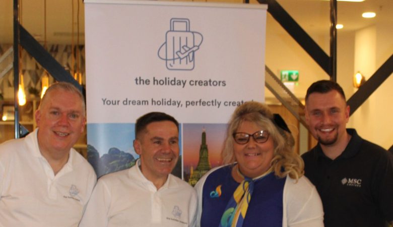 the team at the holiday creators with Dan Short from MSC Cruises and Cassie from Olympic Holidays