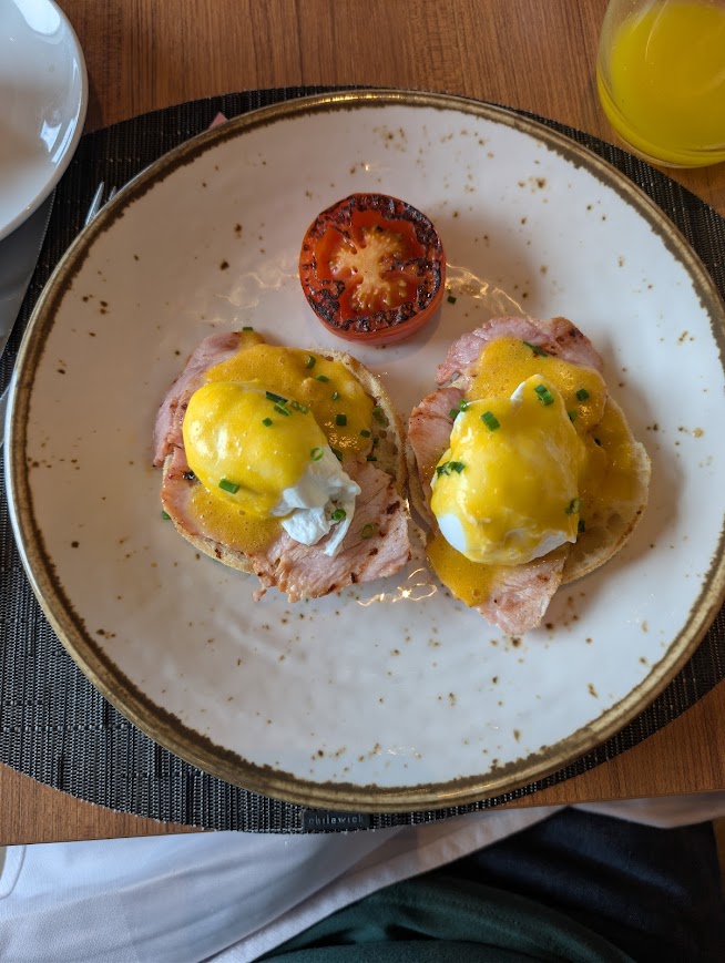 Eggs benedict on Star Pride
